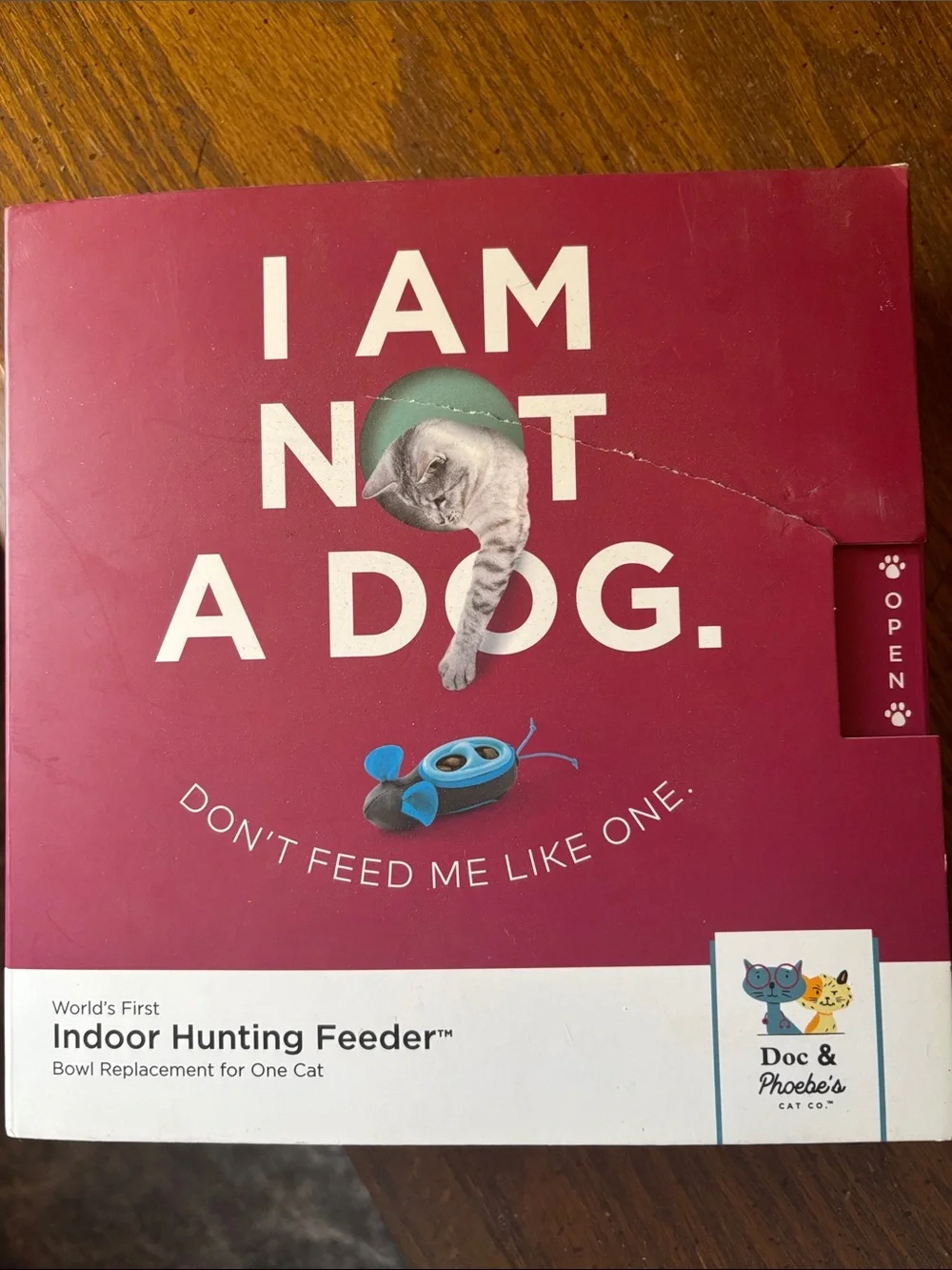 Doc & Phoebe's Indoor Hunting Feeder for Cats - Red